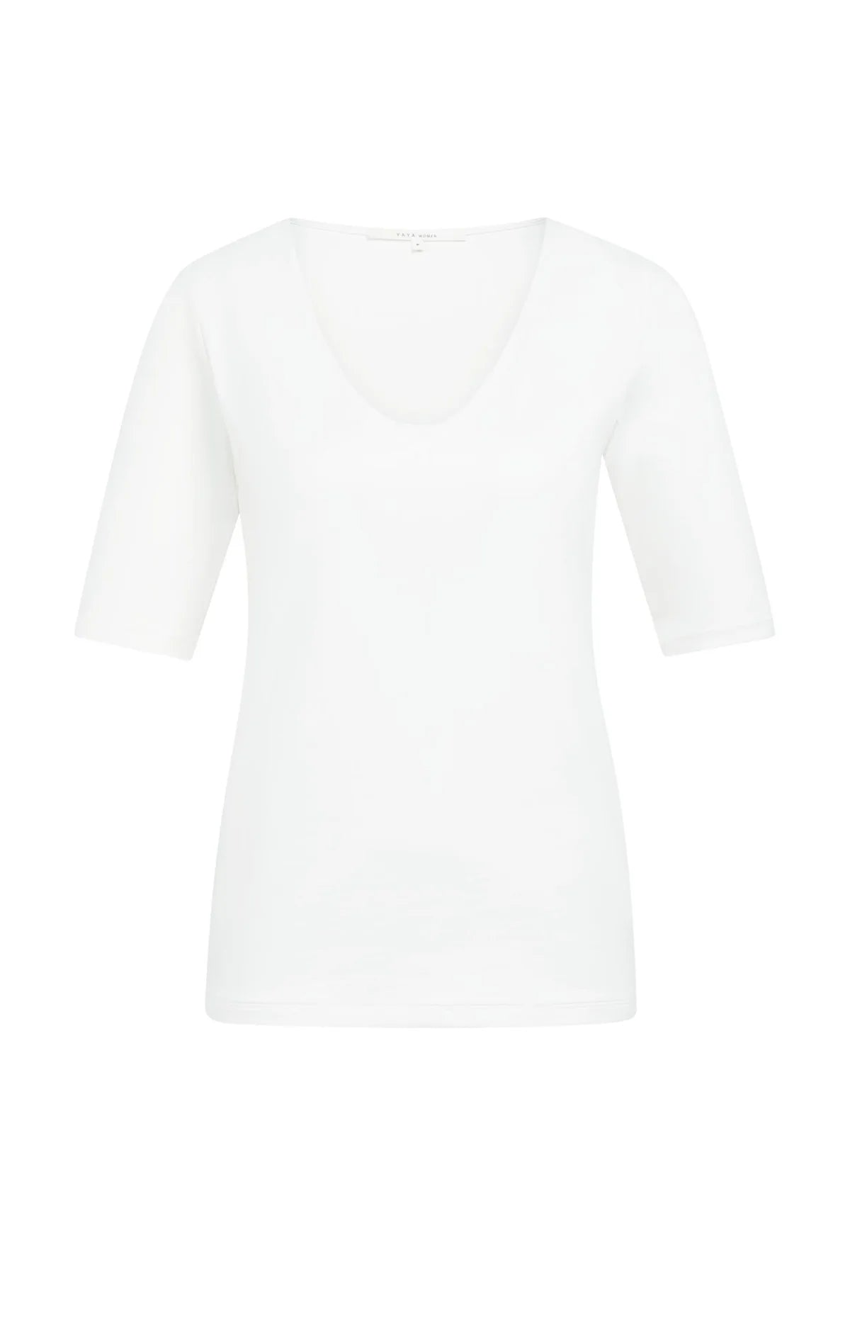 yaya-basic-t-shirt-v-ausschnitt-offwhite-tailliert-xxs-xl image 6