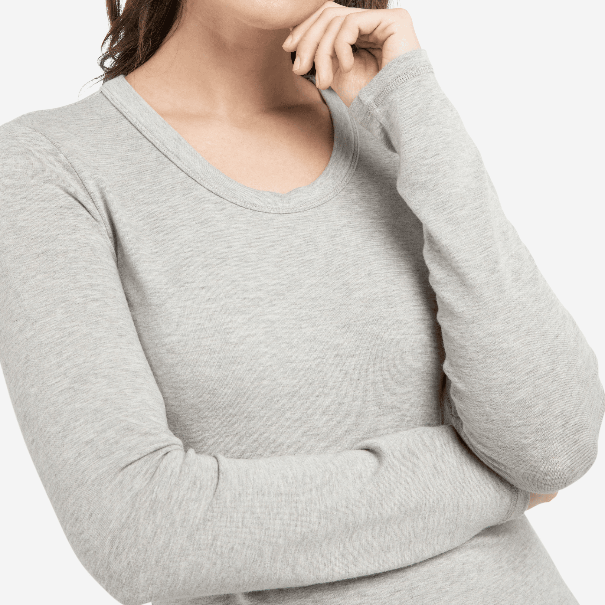 yaya-langarmshirt-grau-meliert-rundhals-basic-xs-xl image 4