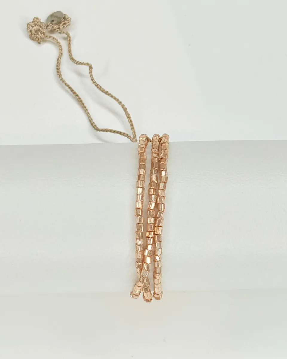 clarisse-cut-beads-3-fach-armband-gold image 1
