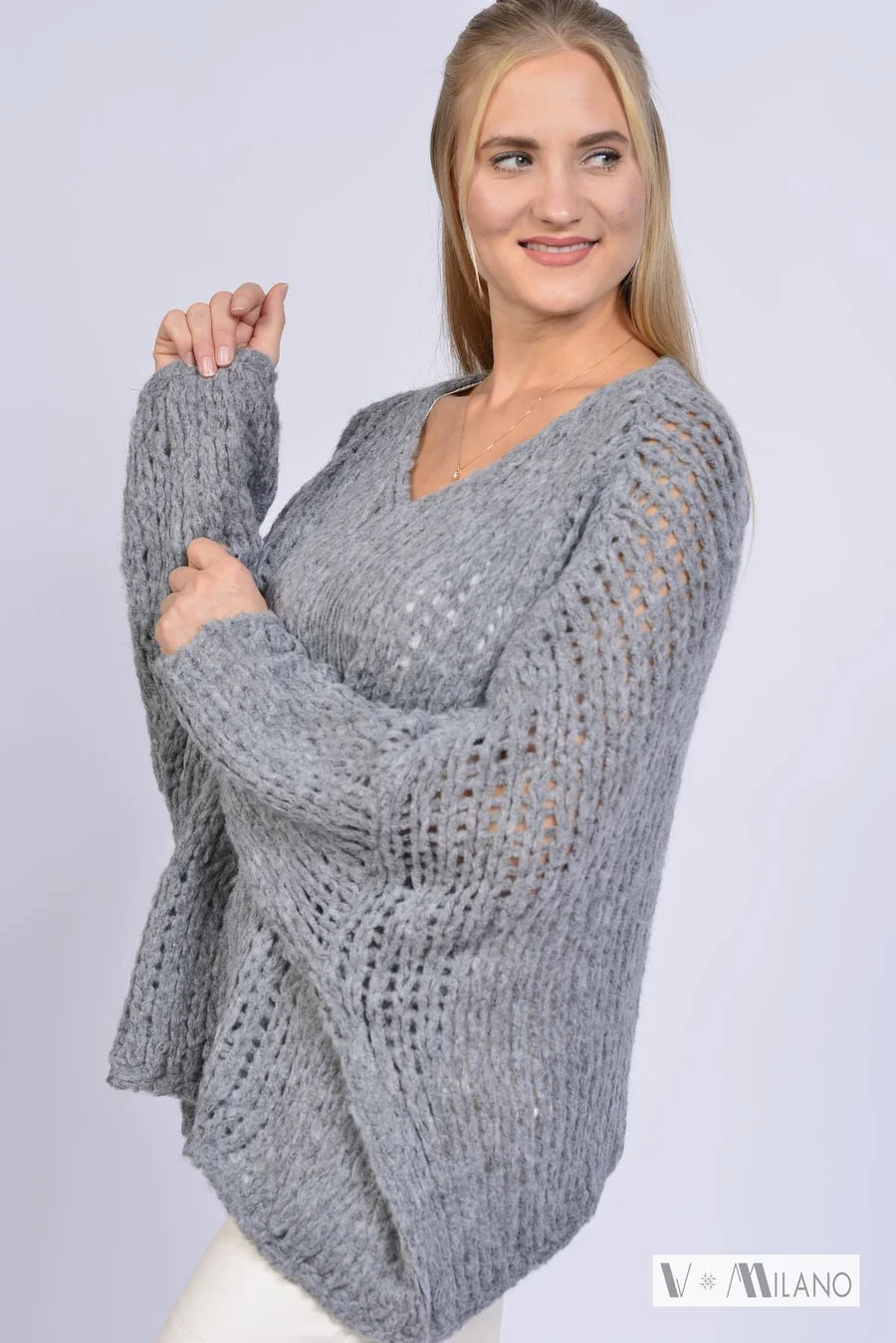 ein-st-ck-vom-gl-ck-lora-grobstrickpullover-grau-mit-wolle image 1
