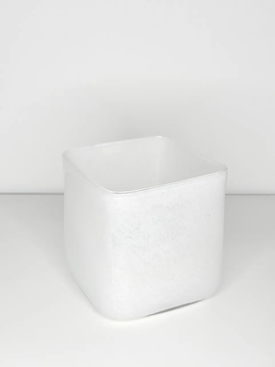 ein-st-ck-vom-gl-ck-square-vase-wei-16x16-cm-glas image 1