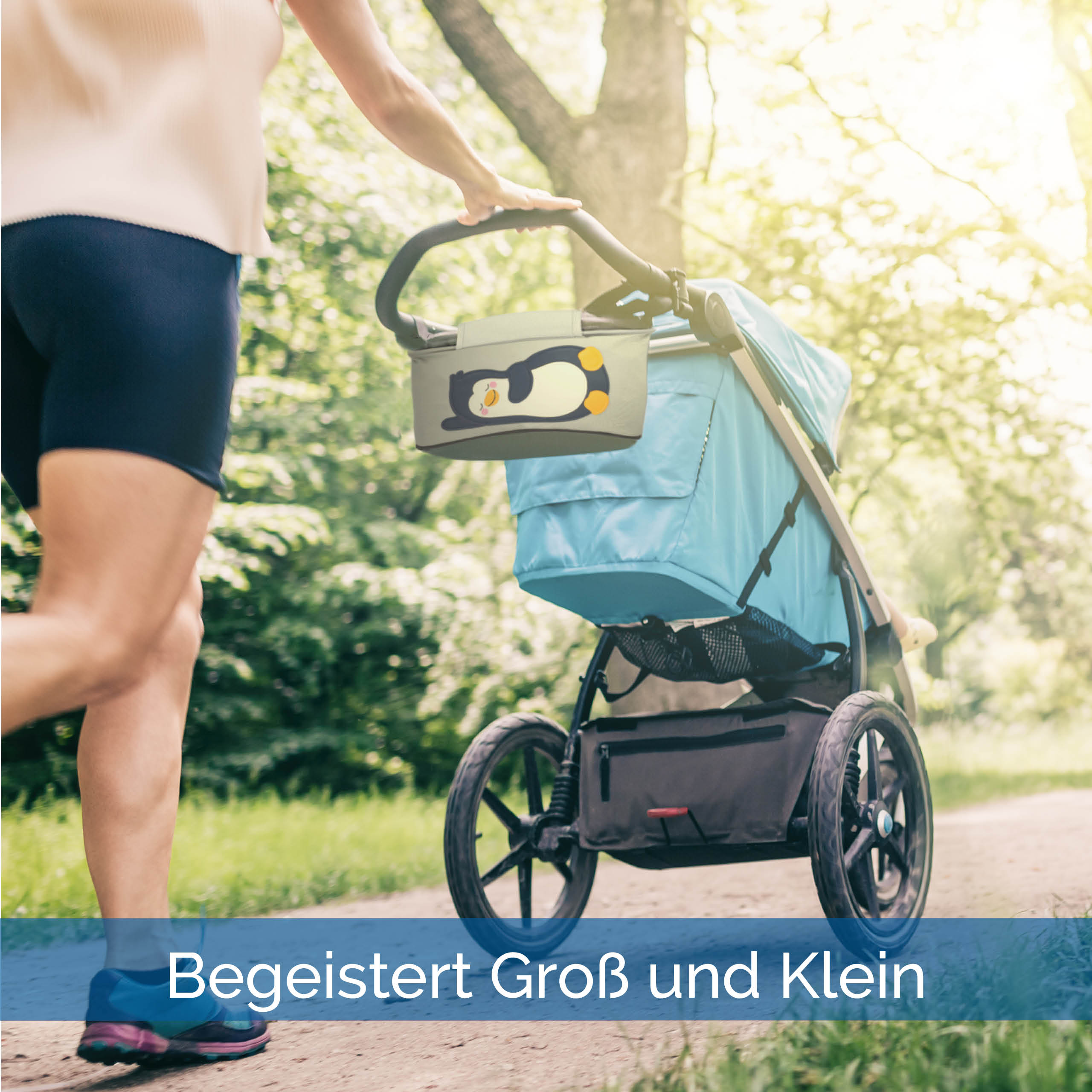 gl-ckswolke-kinderwagen-organizer-pinguin-tasche-grau-32x15cm image 4