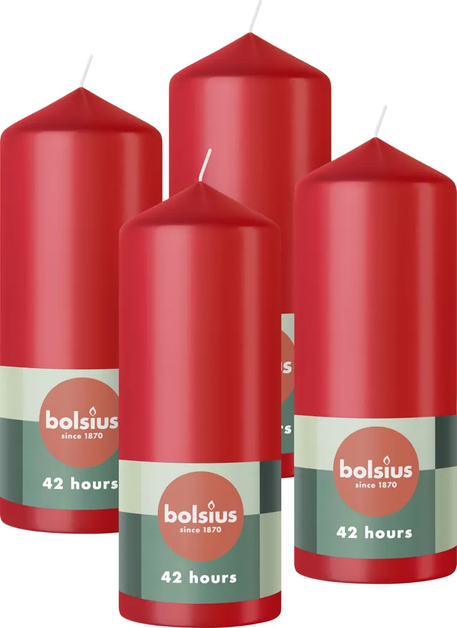 bolsius-essentials-stumpenkerzen-rot-15x6-cm-4er-pack-42h image 1
