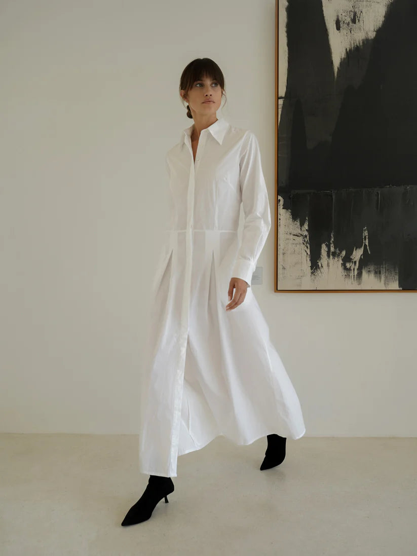 luciee-callista-blusenkleid-maxikleid-wei-bio-baumwolle image 2
