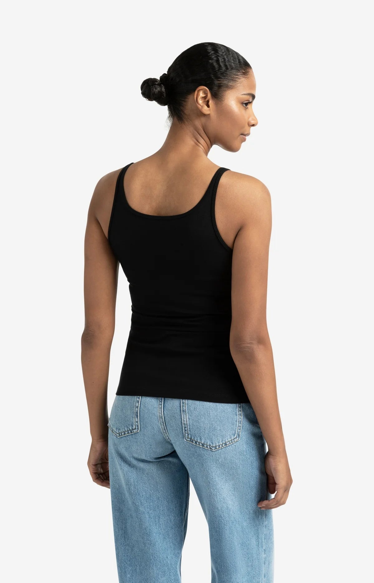 yaya-basic-baumwoll-tr-gertop-top-schwarz-baumwollstretch image 2