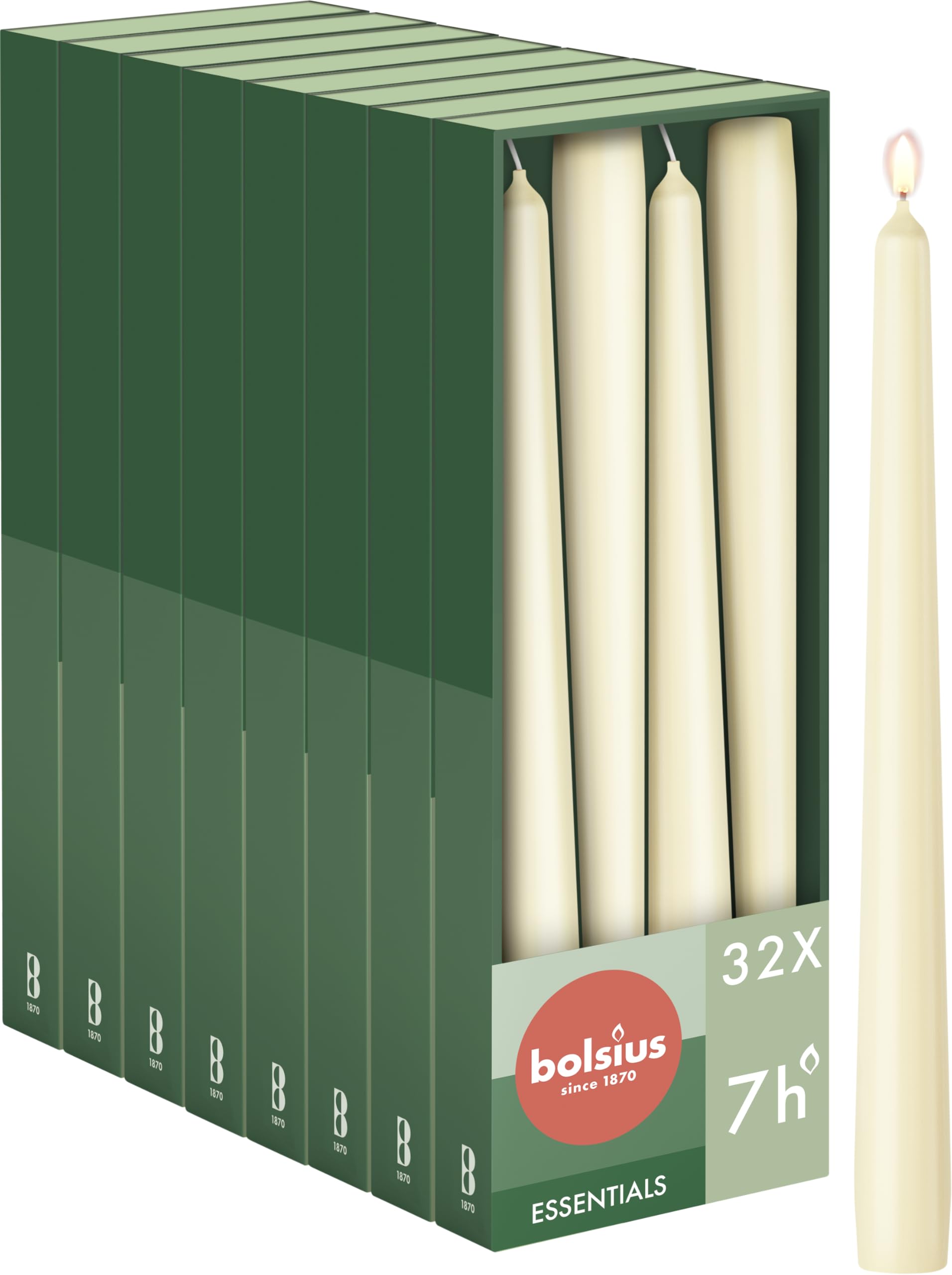 bolsius-essentials-spitzkerze-elfenbein-32stk-24-5cm image 1