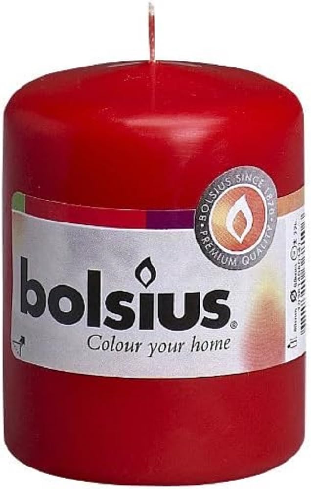 bolsius-essentials-stumpenkerzen-rot-8-cm-10-st-ck image 1