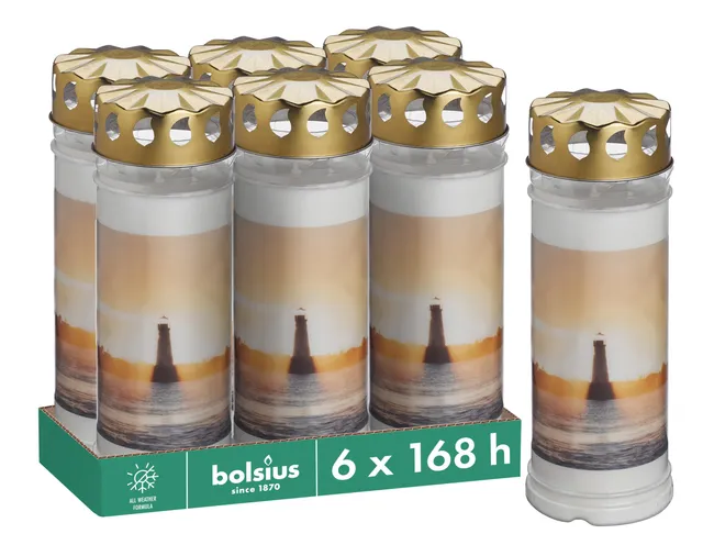 bolsius-grablichte-wei-leuchtturm-nr7-6-st-ck-7-tage image 1