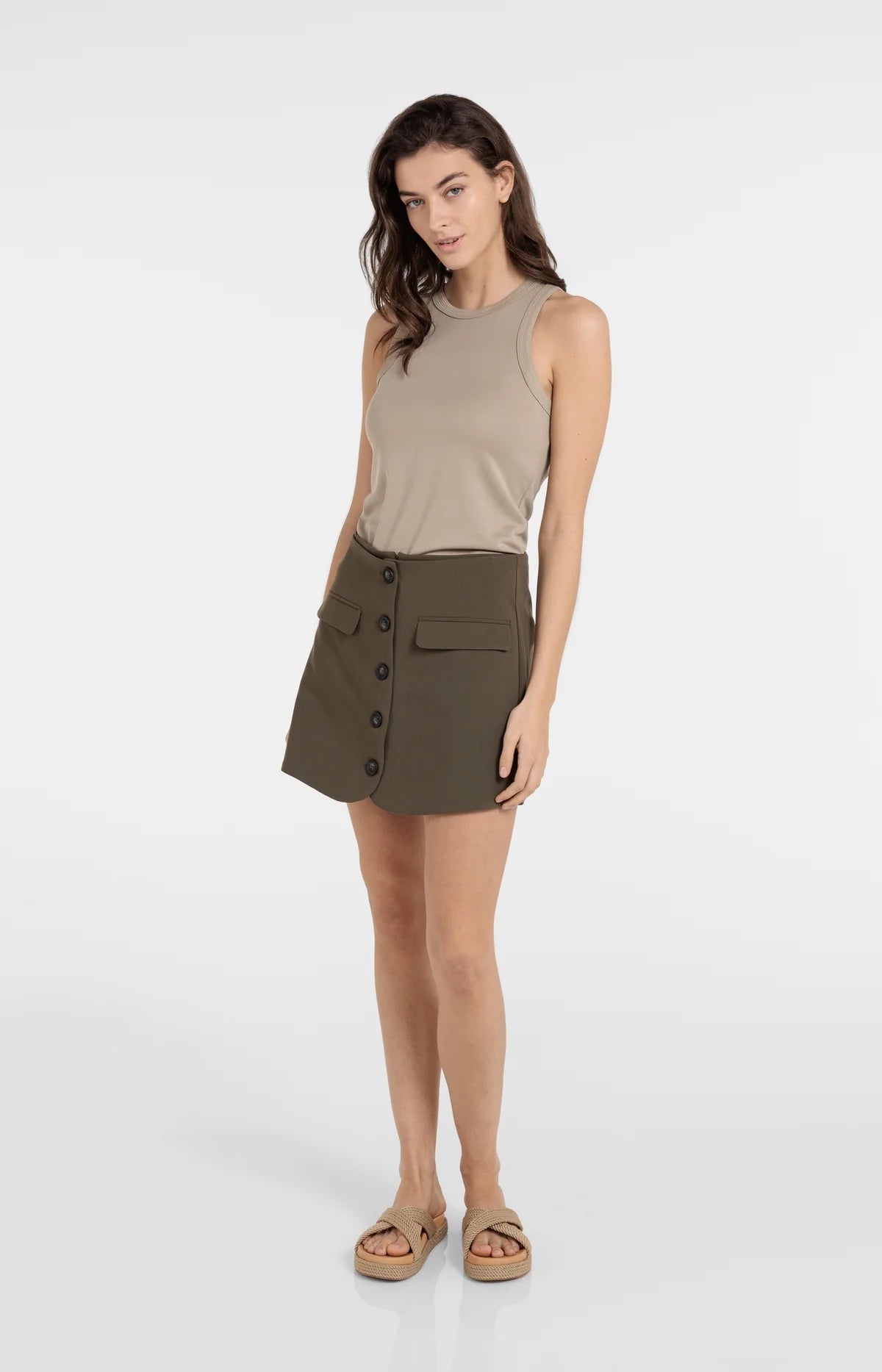 yaya-tanktop-schlamm-m-modal-ziernaht-rundhals image 7