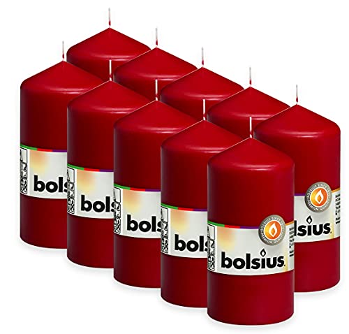 bolsius-essentials-stumpenkerze-weinrot-10er-12x6cm image 6