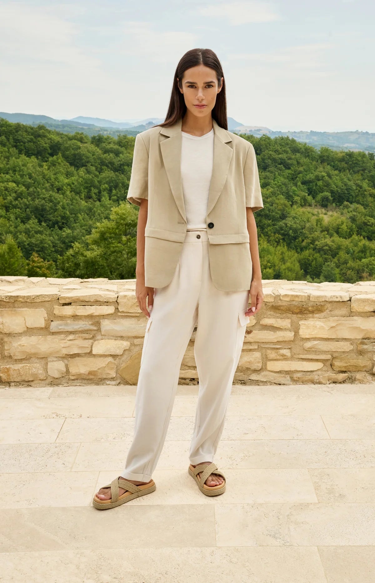 yaya-cargohose-gerades-bein-hose-beige-gr-e-38-hoher-bund image 2