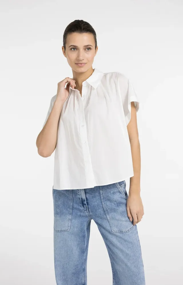 yaya-bluse-wei-rmellos-zierkn-pfe-baumwolle-gr-38 image 1