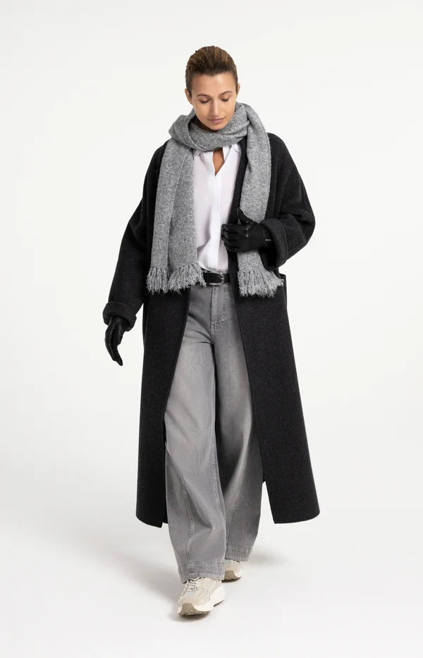 yaya-oversize-wollmantel-damen-dunkelgrau-melange-maxi image 5