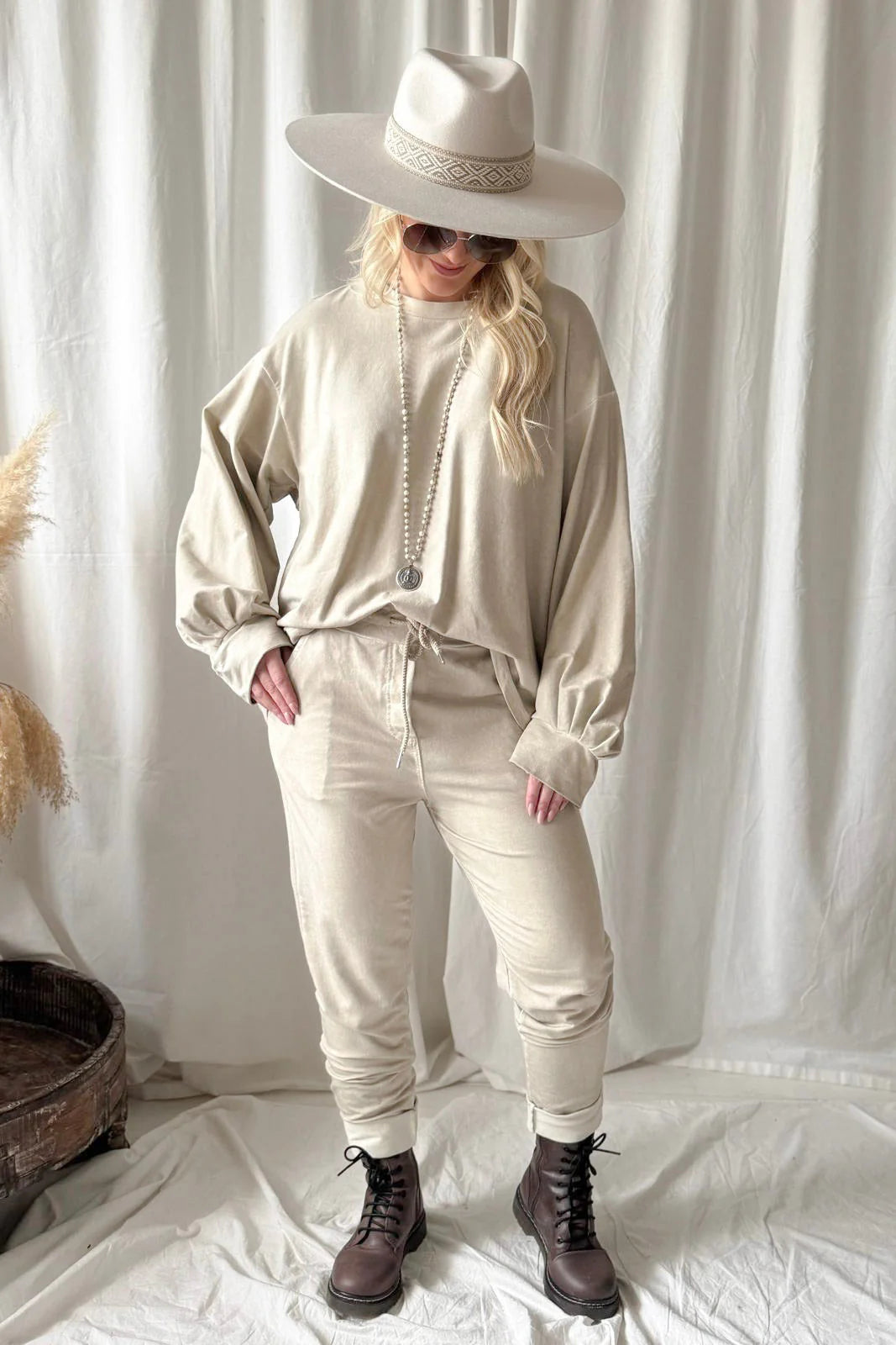bypias-bohemiana-sweatshirt-beige-one-size-vintage-wash image 2