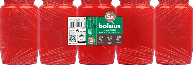 bolsius-grablichte-rot-45-stunden-5er-pack-komposition image 1