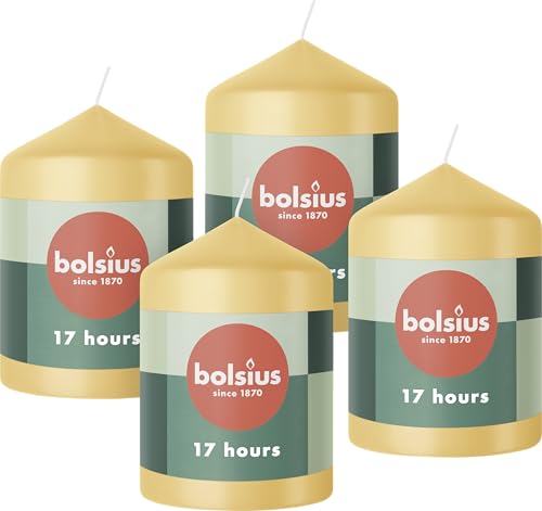 bolsius-essentials-stumpenkerze-beige-4stk-8x6cm image 2