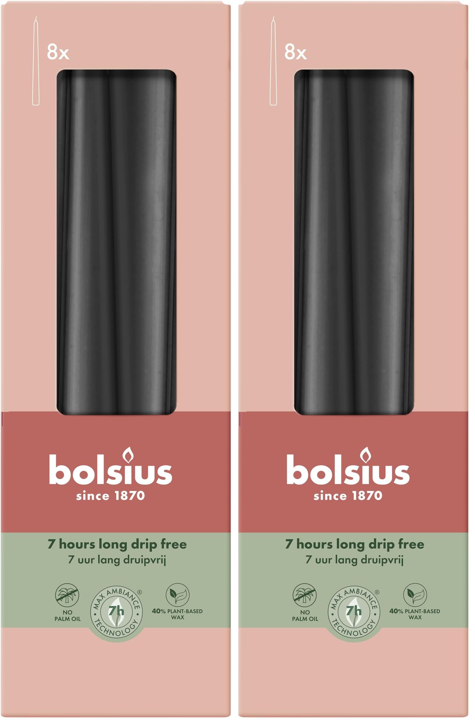 bolsius-essentials-spitzkerzen-bordeauxrot-8-st-ck-24-5cm image 5