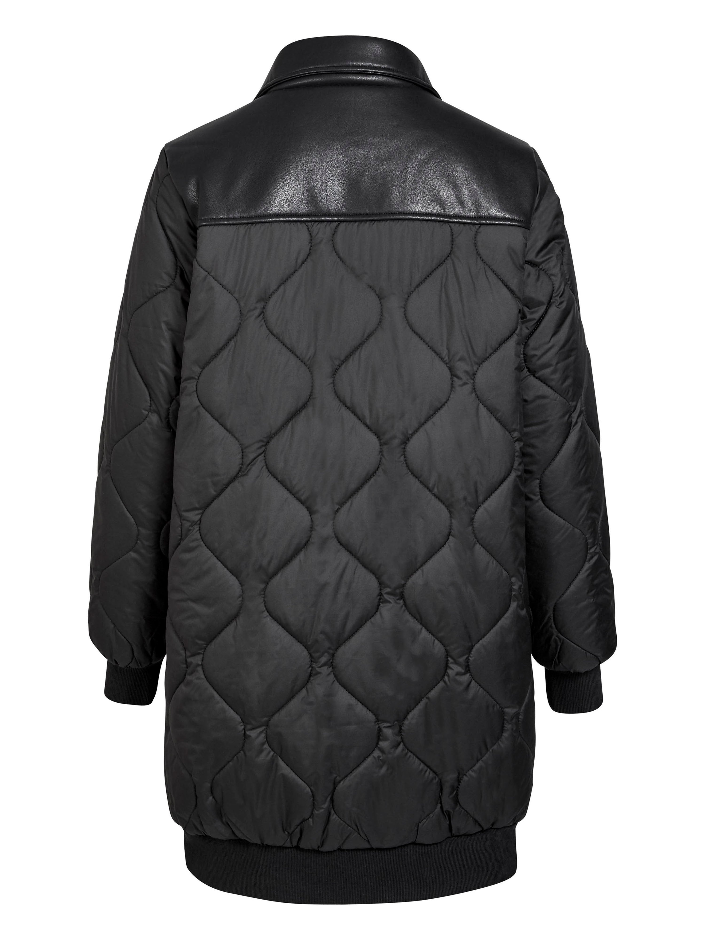 n-denmark-arisa-steppmantel-damen-schwarz-kunstleder-gr-xs-m image 6