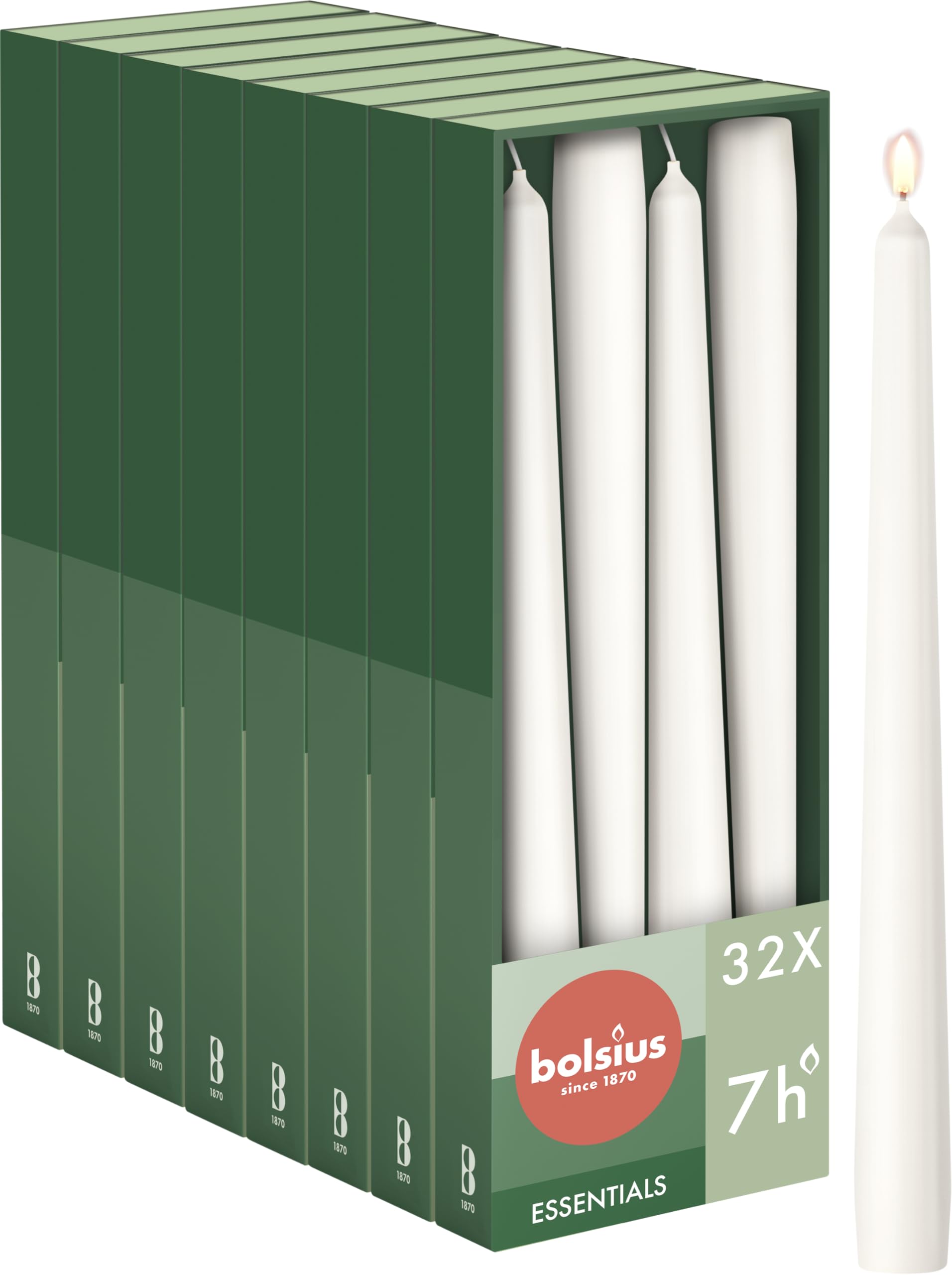 bolsius-essentials-spitzkerzen-wei-32-st-ck-24-5-cm-7h image 1