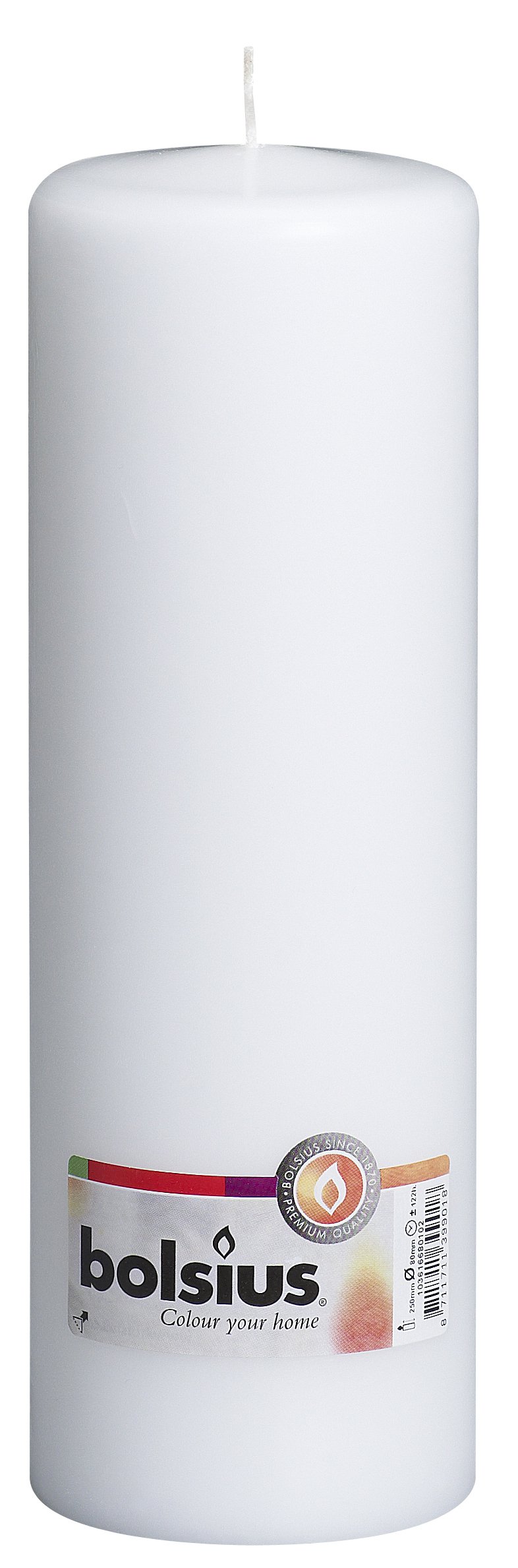 bolsius-essentials-stumpenkerzen-wei-25x8-cm-8-st-ck image 1