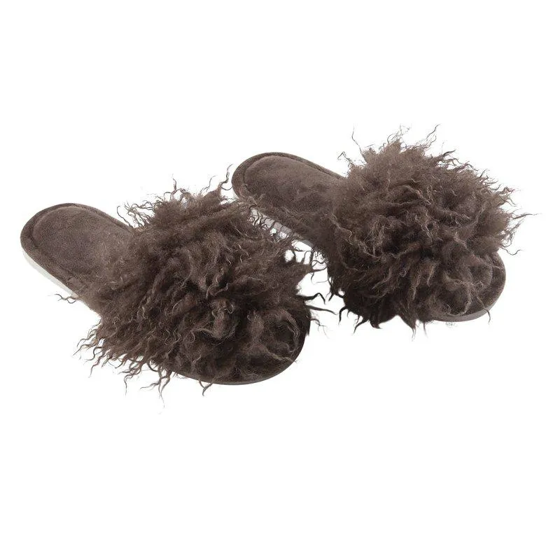 ein-st-ck-vom-gl-ck-curly-pantoffeln-braun-lammfell-38-39 image 1