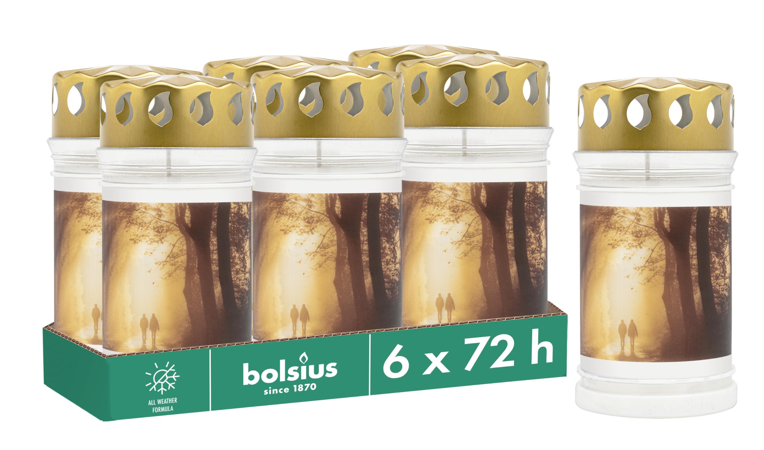 bolsius-grablicht-bummel-motiv-6-st-ck-3-tage-brenndauer image 1