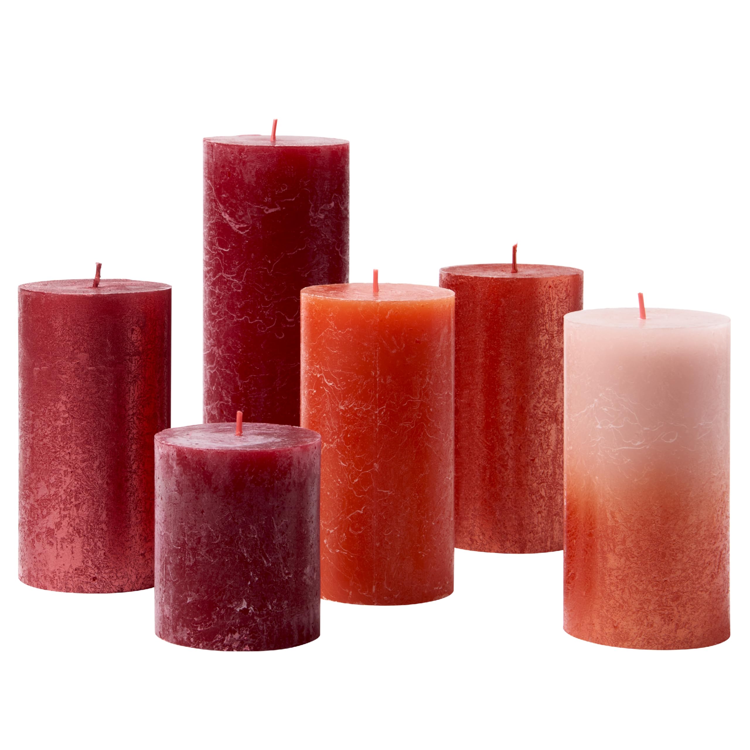 bolsius-rustik-kerzen-cosy-reds-6-st-ck-rot image 1