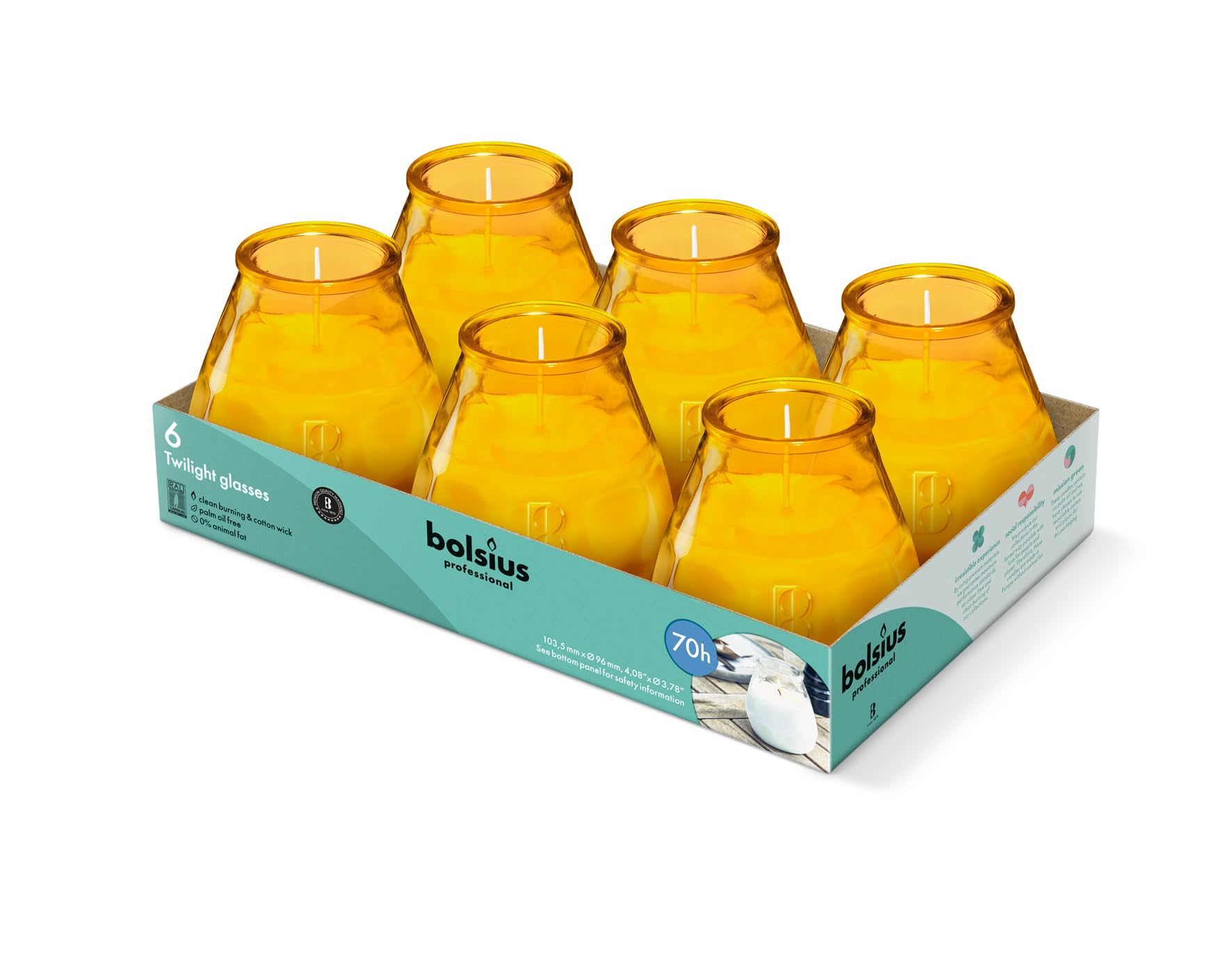 bolsius-true-citronella-outdoorkerze-glas-transparent-6-st-ck-70h image 5