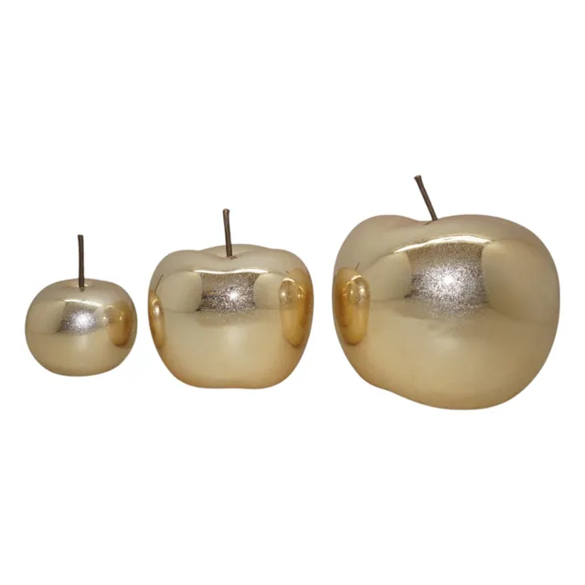 deko-apfel-gold-polyresin-mittel-12x9-5-cm image 1