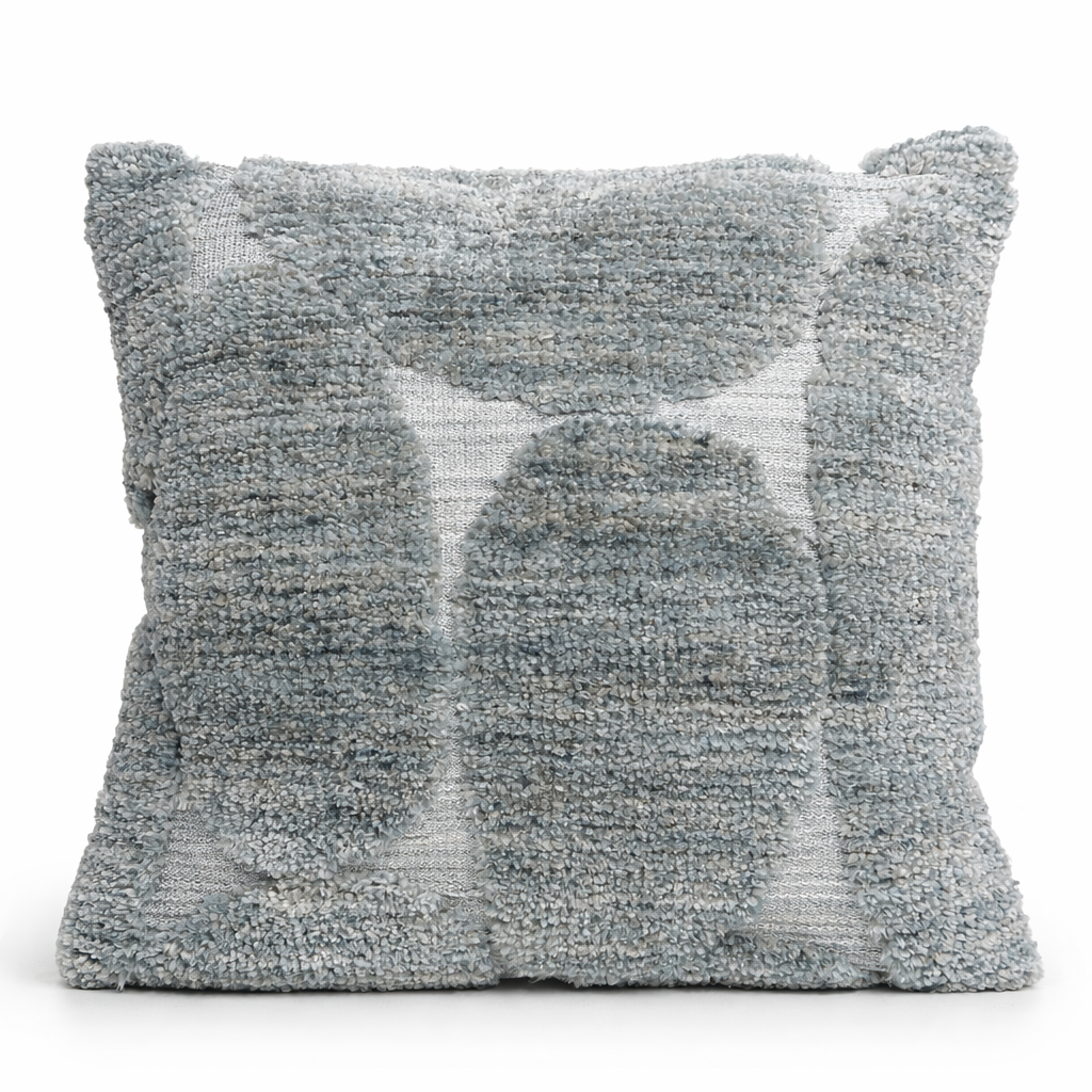 j-line-stone-wohnkissen-blau-grau-gemustert-45x45-cm image 1