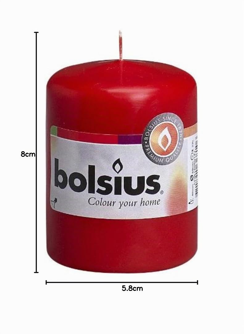 bolsius-essentials-stumpenkerzen-rot-8-cm-10-st-ck image 2