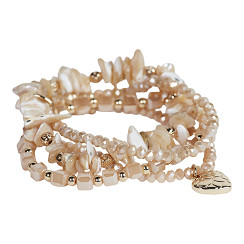 the-moshi-alva-perlenarmband-set-4tlg-beige-gold-elastisch image 1
