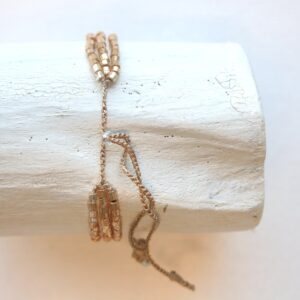 clarisse-cut-beads-3-fach-armband-gold image 3