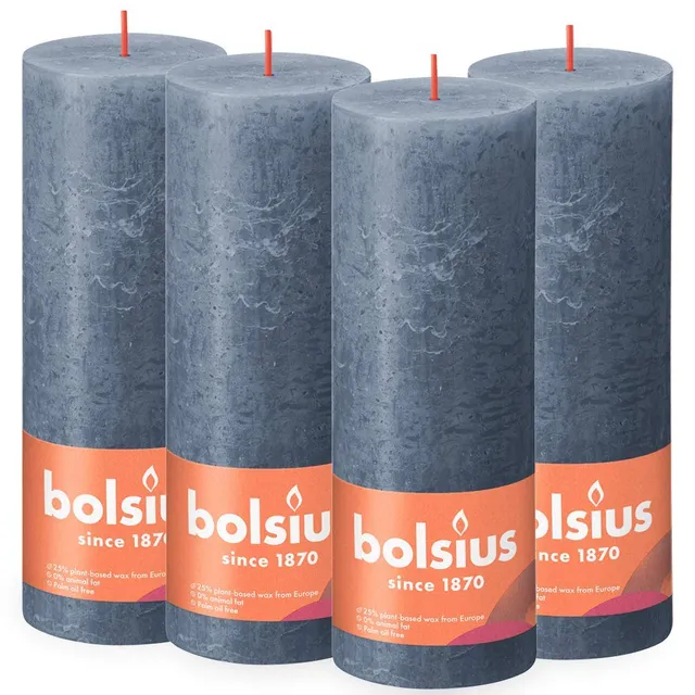 bolsius-rustik-stumpenkerzen-dunkelblau-4-st-ck-19x7-cm image 1