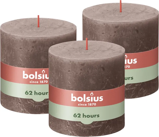 bolsius-rustik-stumpenkerze-xxl-taupe-3-st-ck-10x10-cm image 1