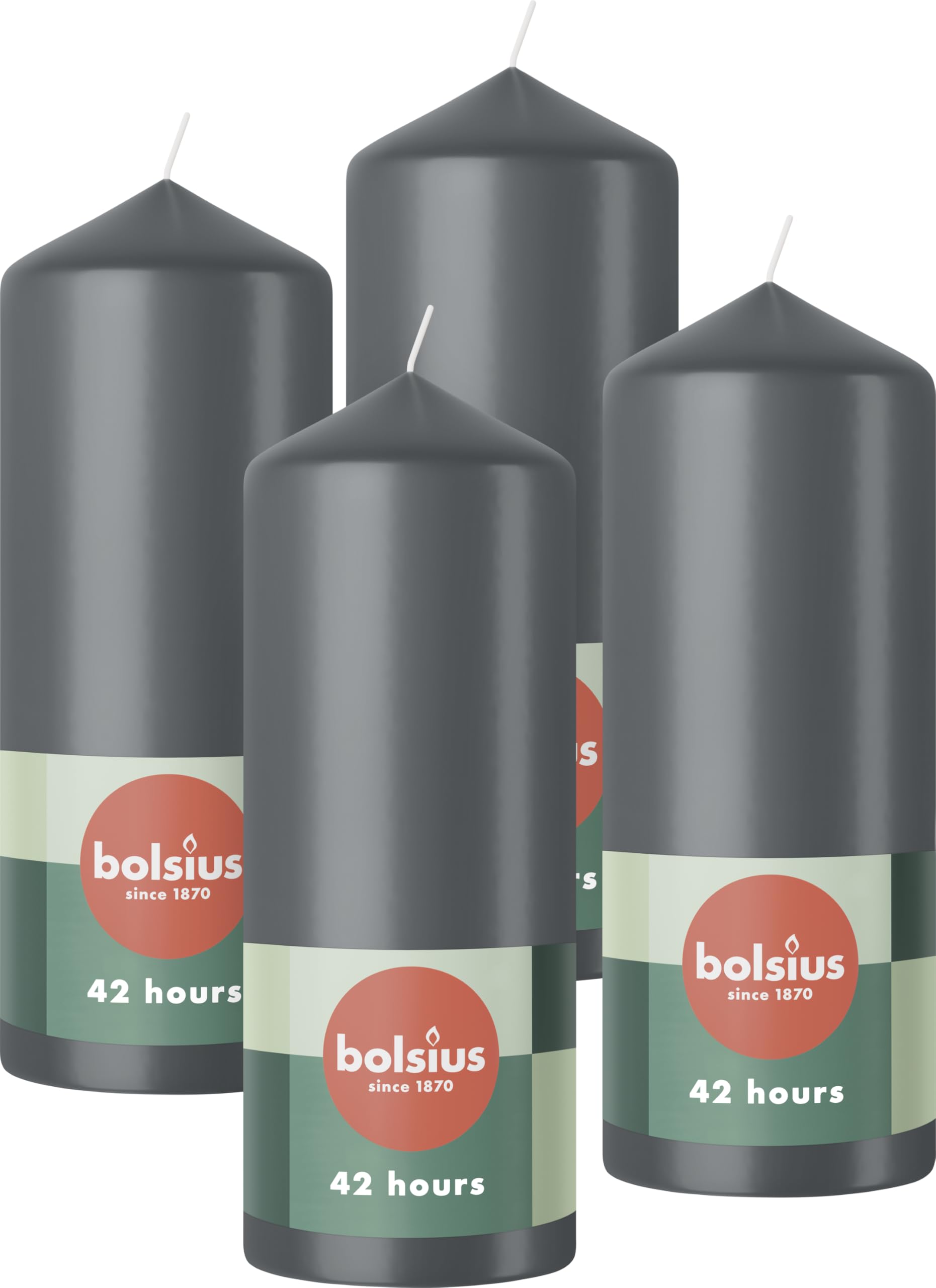 bolsius-essentials-stumpenkerzen-anthrazit-4er-pack-15x6-cm-42h image 1