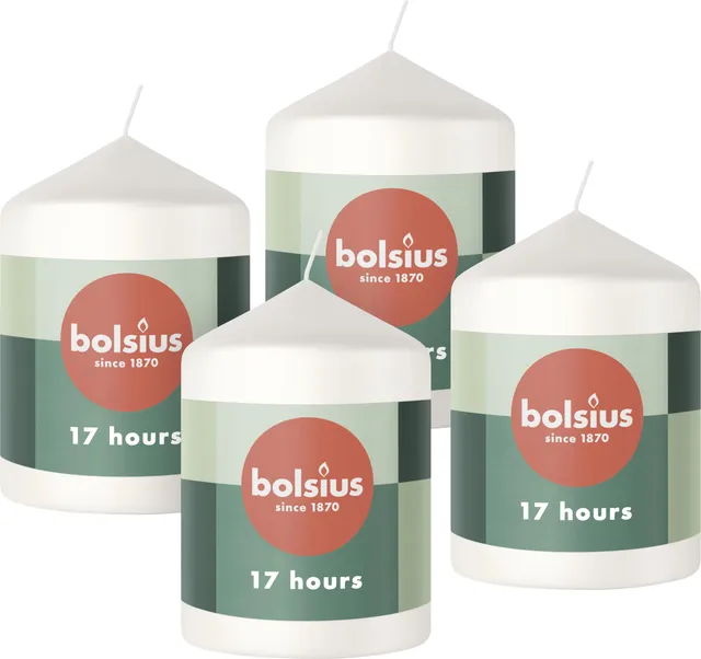 bolsius-essentials-stumpenkerzen-wei-4er-pack-8x6-cm-17h image 1