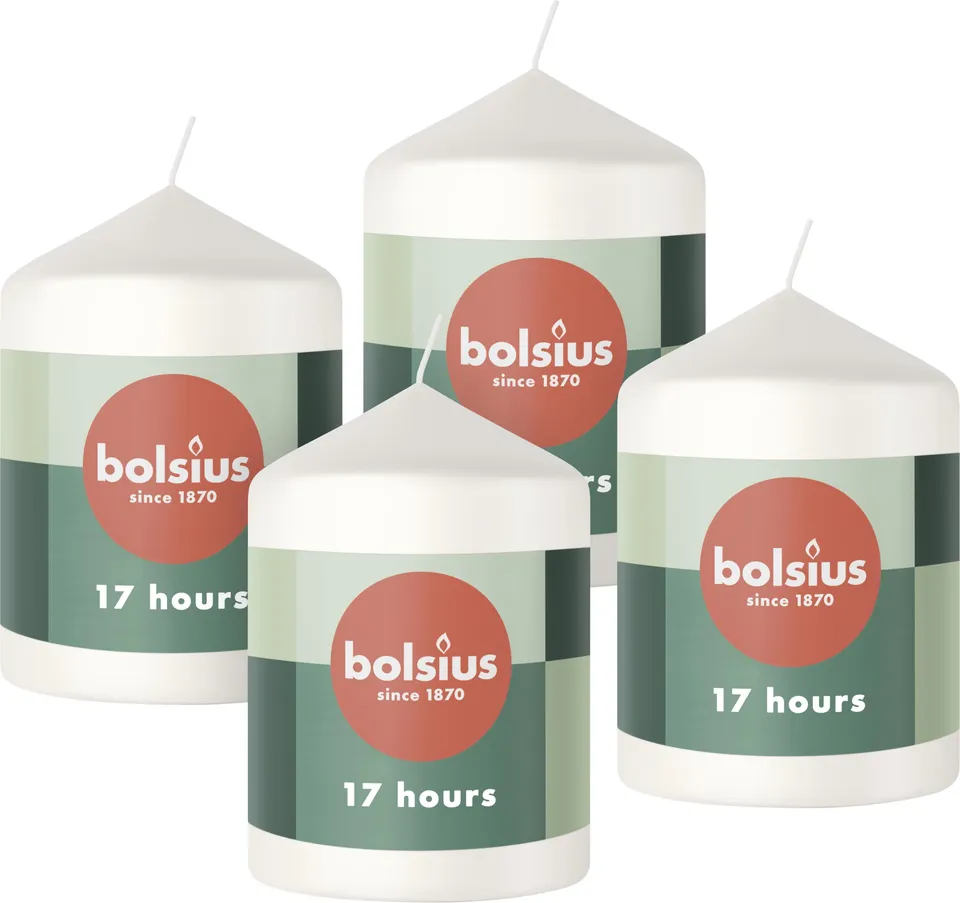 bolsius-essentials-stumpenkerzen-wei-4er-pack-8x6-cm-17h image 1