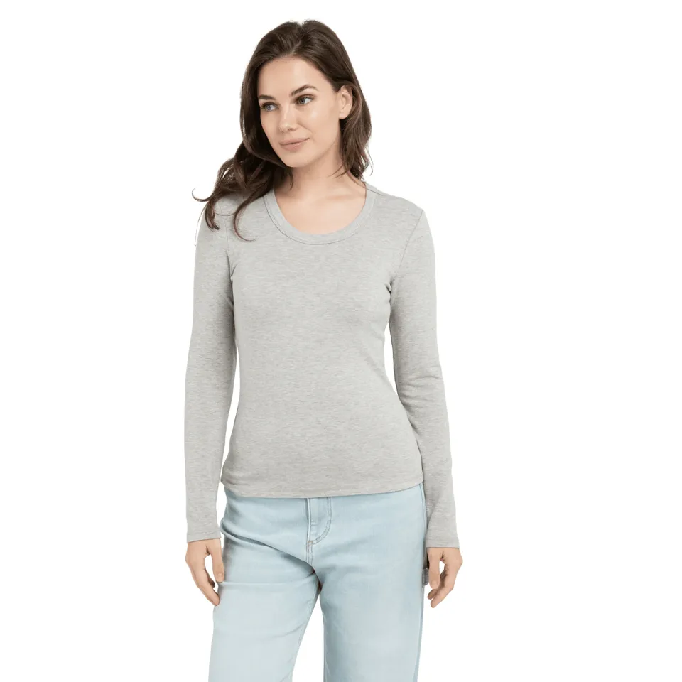 yaya-langarmshirt-grau-meliert-rundhals-basic-xs-xl image 1