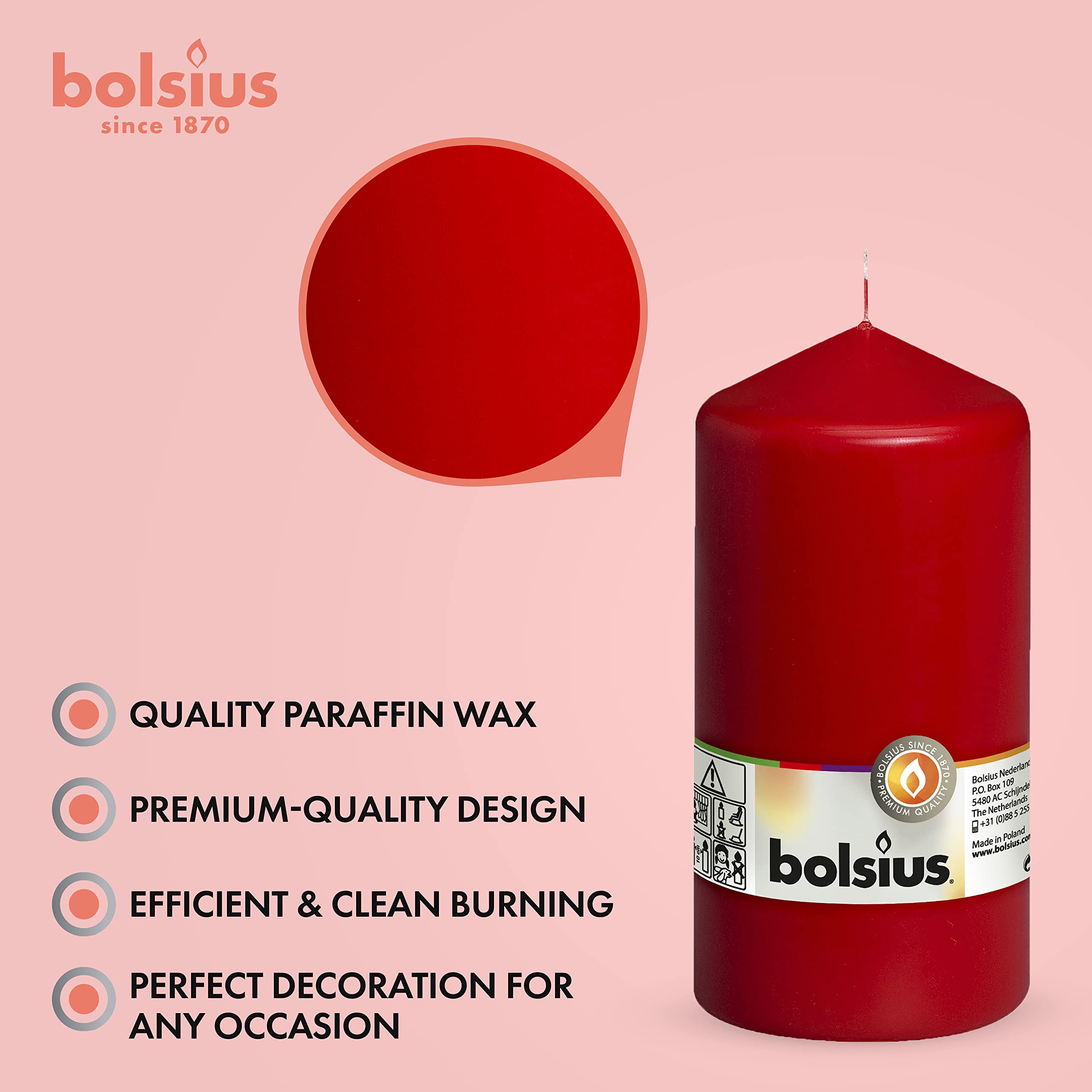 bolsius-essentials-stumpenkerze-rot-15x8cm-8-st-ck-65h image 4