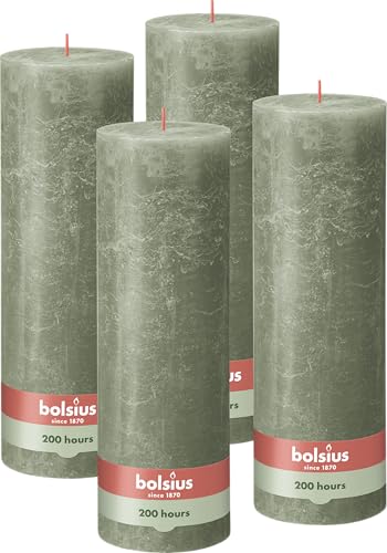 bolsius-rustik-stumpenkerze-xxl-gr-n-30x10-cm-4er-set image 6