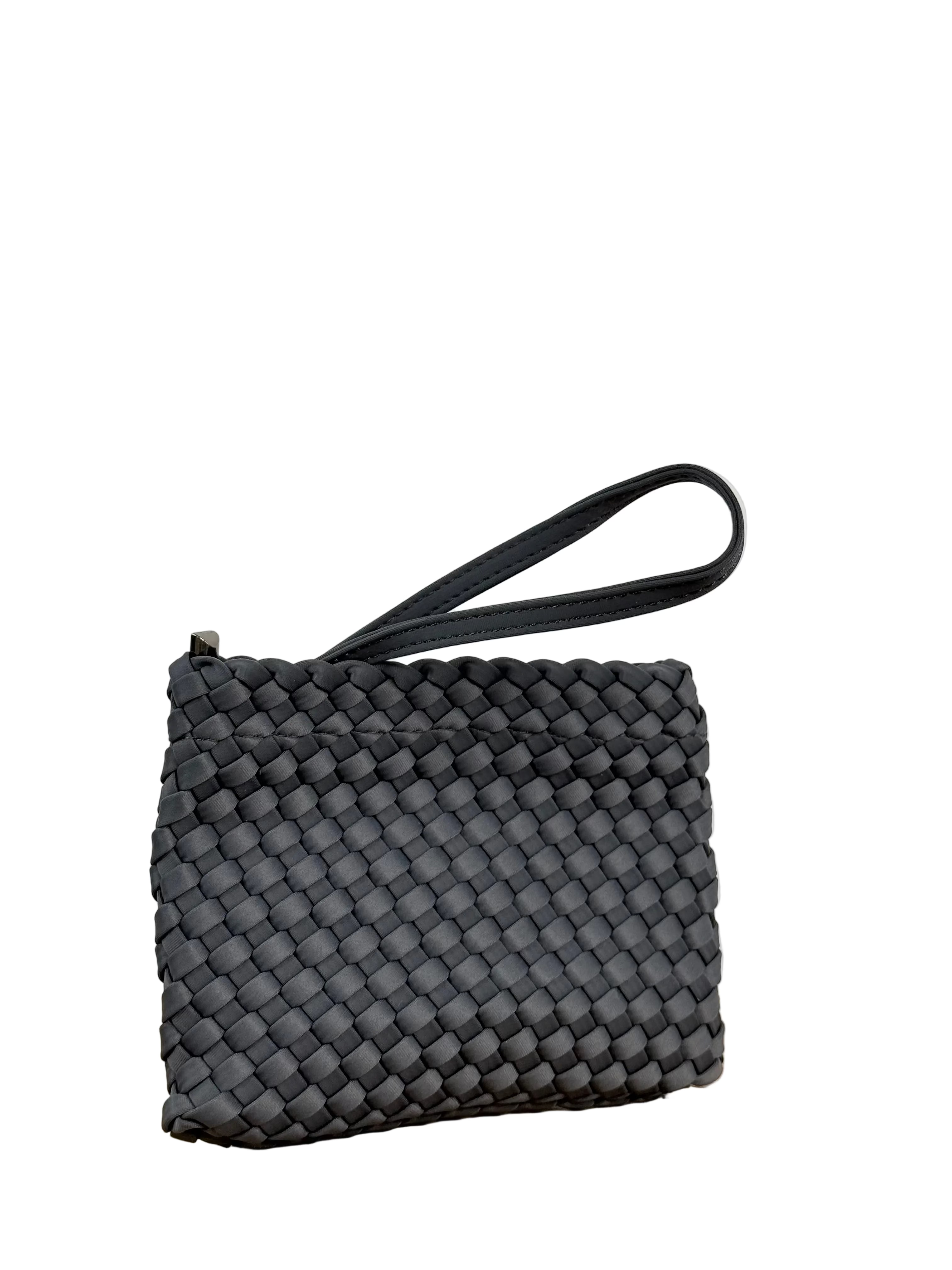 ein-st-ck-vom-gl-ck-neopren-handtasche-grau-geflochten image 3