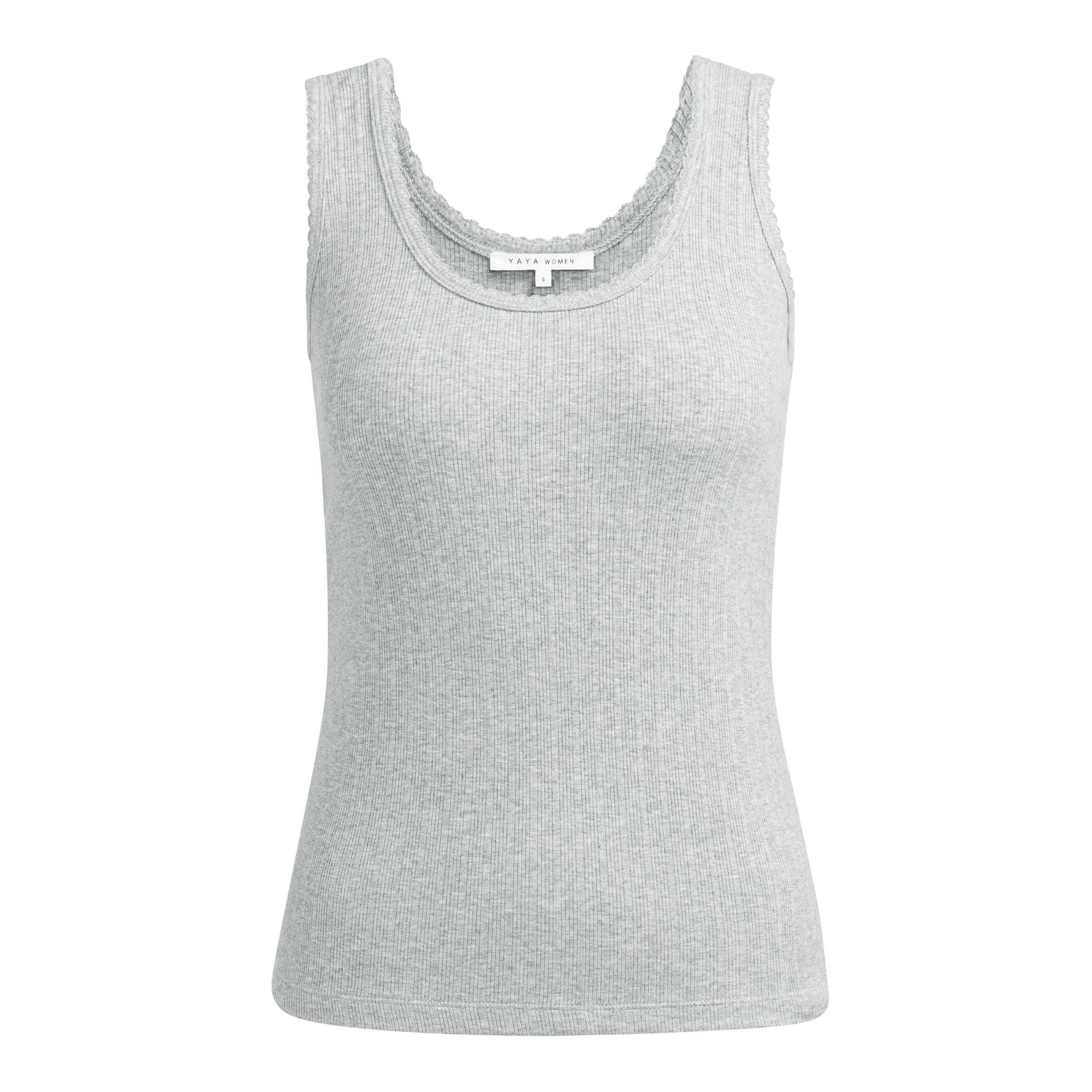 yaya-geripptes-top-rmellos-grau-melange-damen image 6