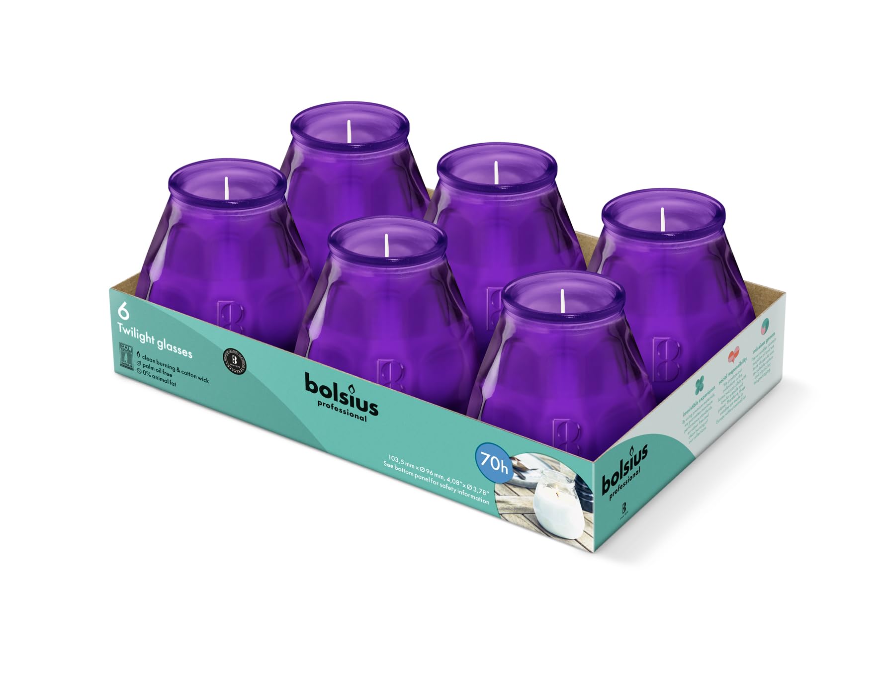 bolsius-true-citronella-outdoorkerze-glas-transparent-6-st-ck-70h image 7