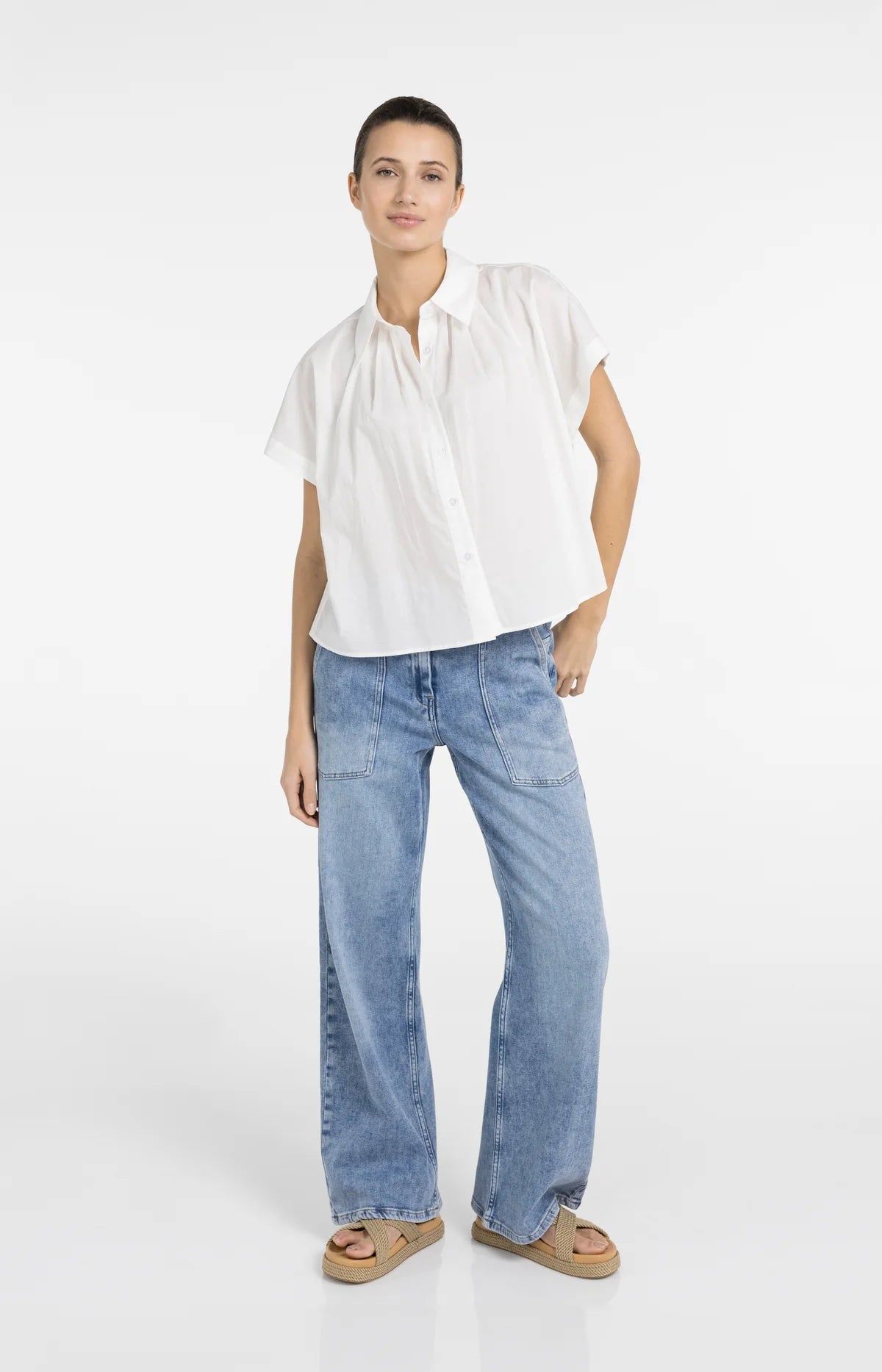 yaya-bluse-wei-rmellos-zierkn-pfe-baumwolle-gr-38 image 5