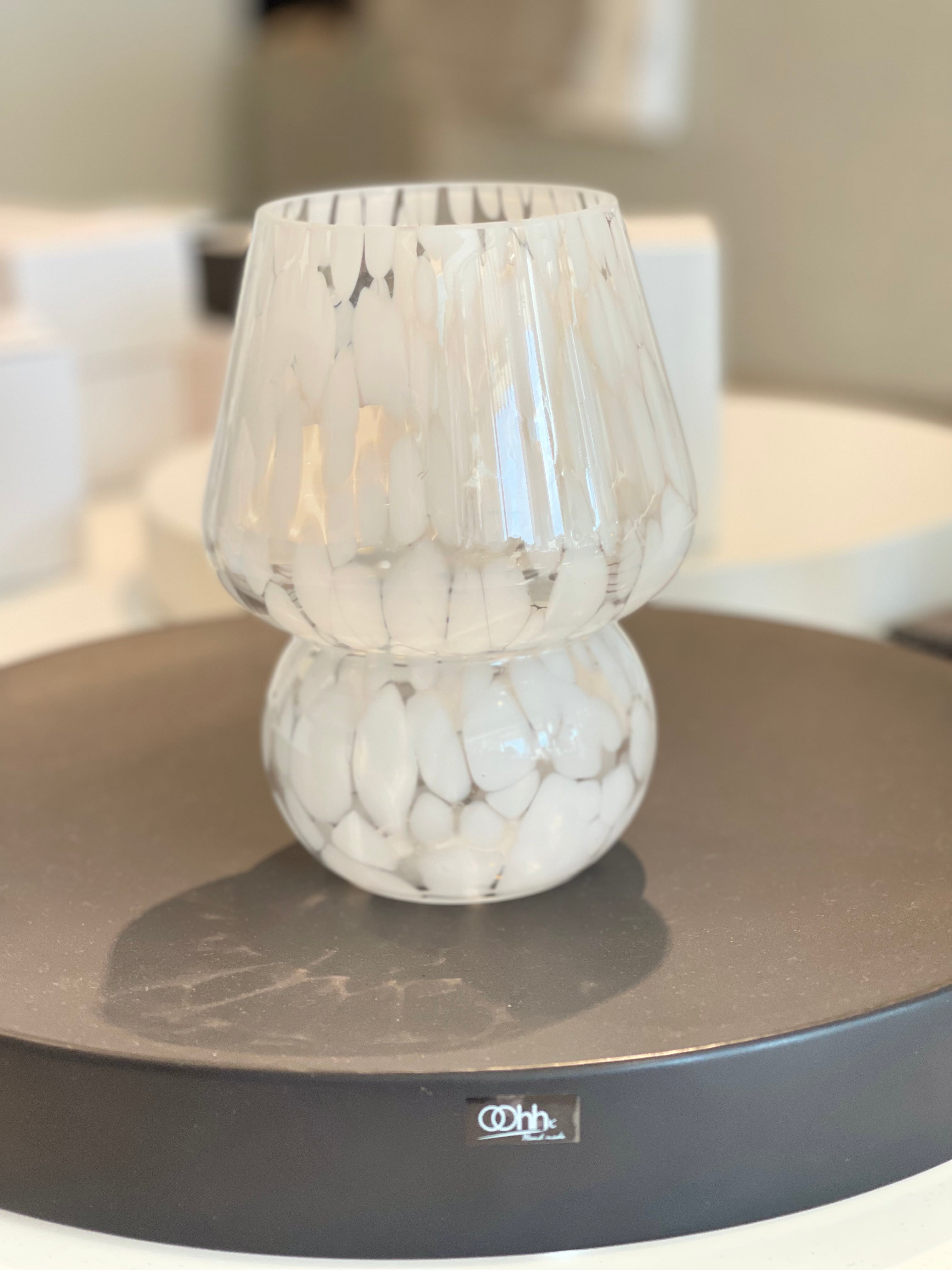 bloomingville-halim-vase-glas-wei-blumenvase-deko image 2