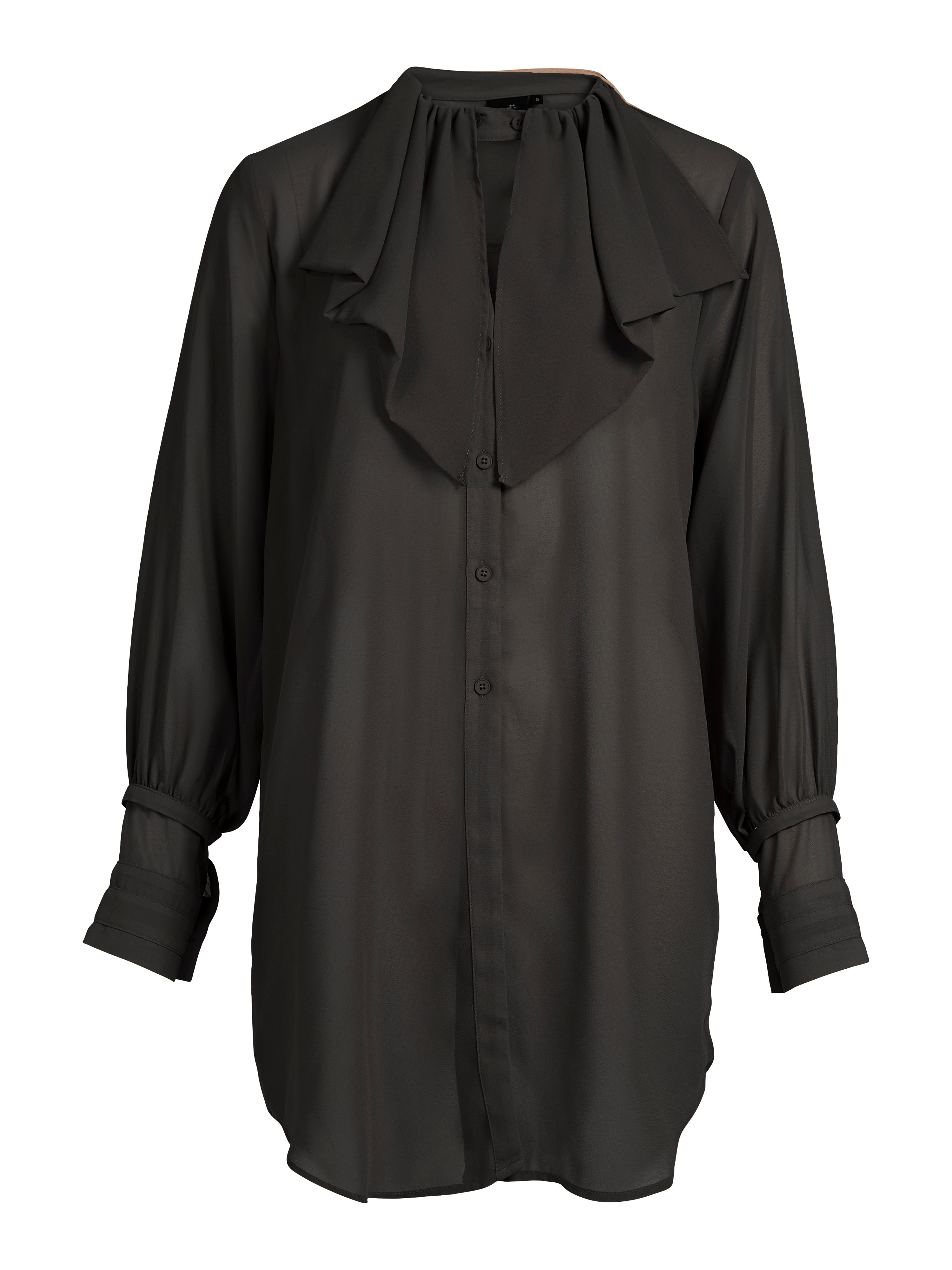 n-denmark-astrid-chiffonbluse-schwarz-transparente-hemdbluse image 2