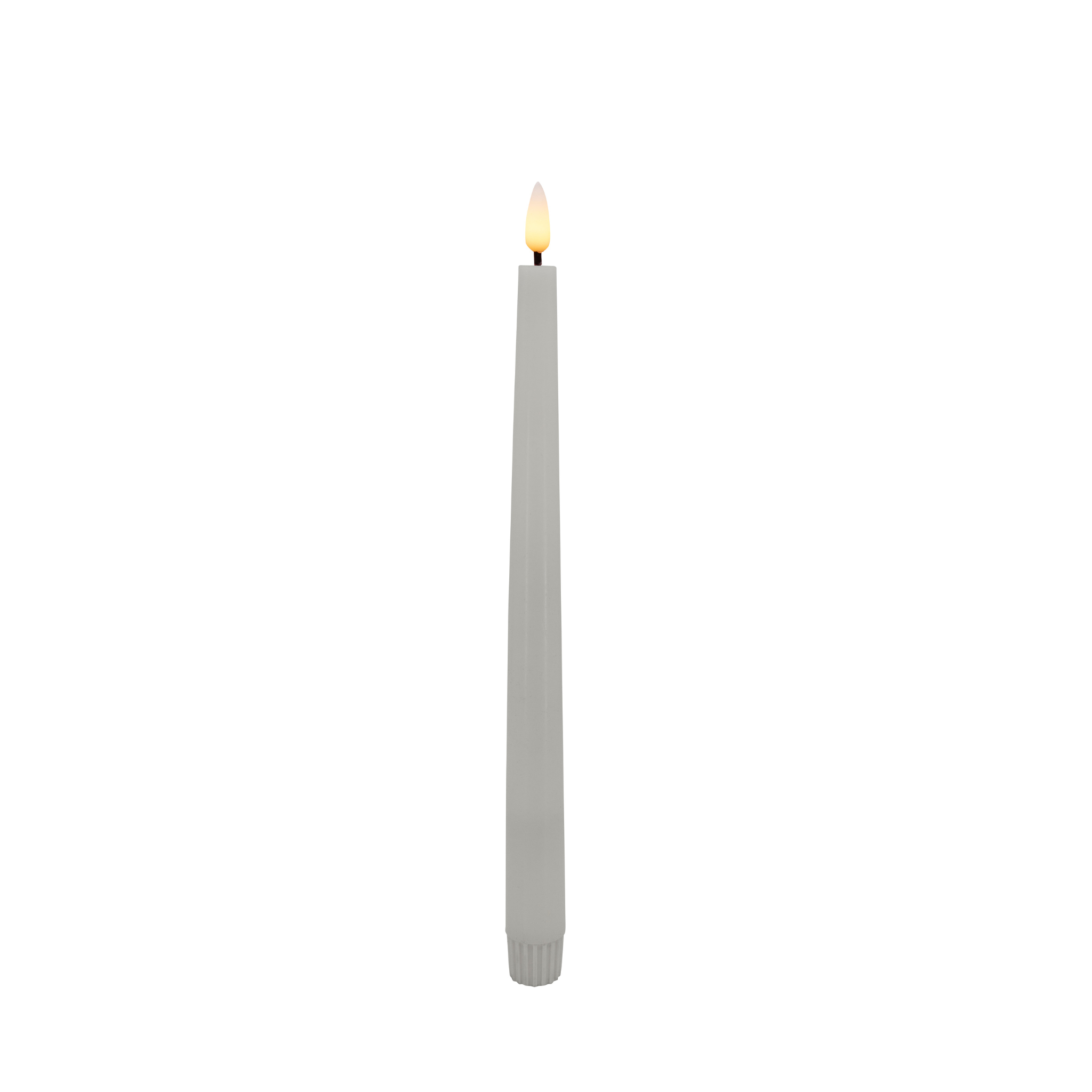 candela-lights-led-stabkerzen-echtwachs-wei-2er-set-26-5-cm image 1