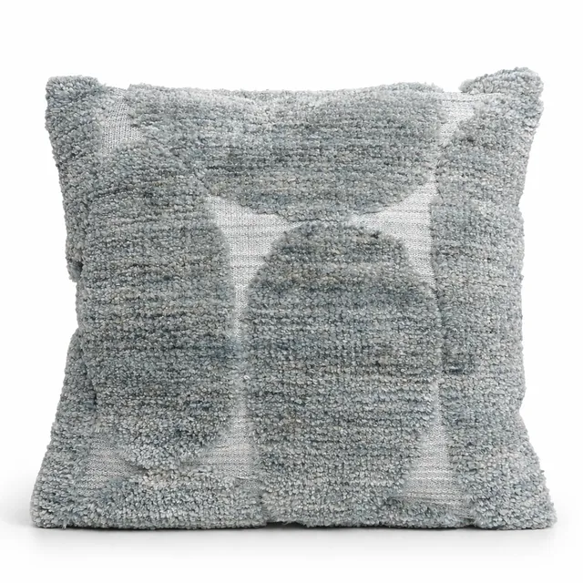 j-line-stone-wohnkissen-blau-grau-gemustert-45x45-cm image 1