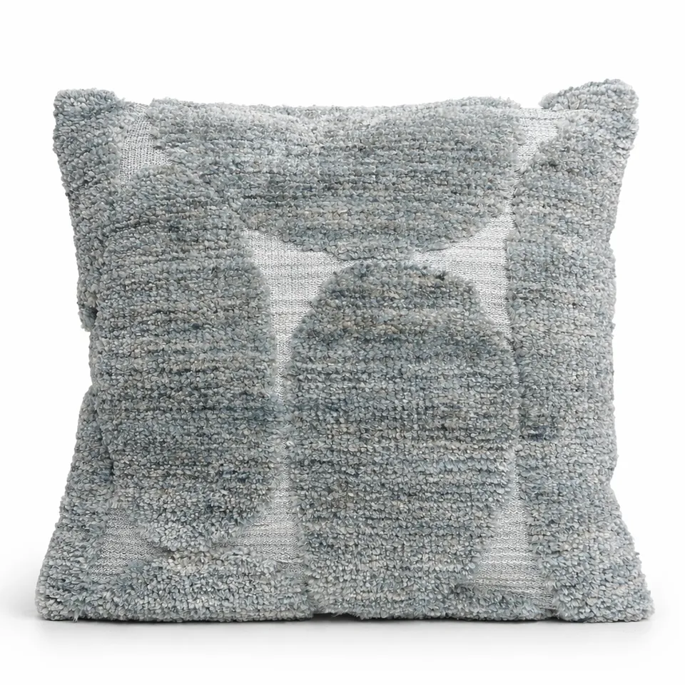 j-line-stone-wohnkissen-blau-grau-gemustert-45x45-cm image 1